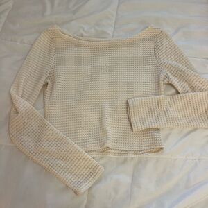 SHEIN boat neck cropped knit sweater
